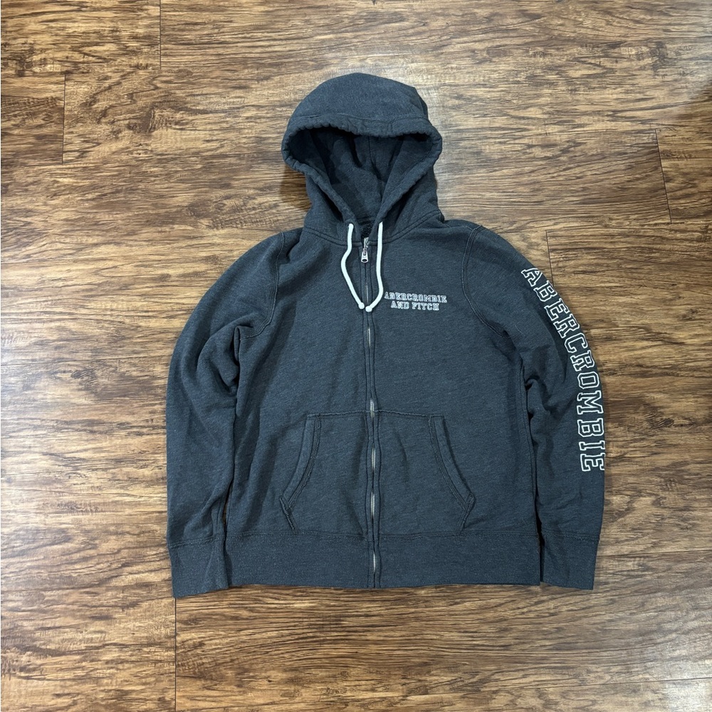 large y2k abercrombie and fitch full zip hoodie